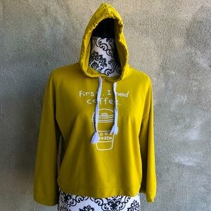 Shein Cropped Coffee Hoodie